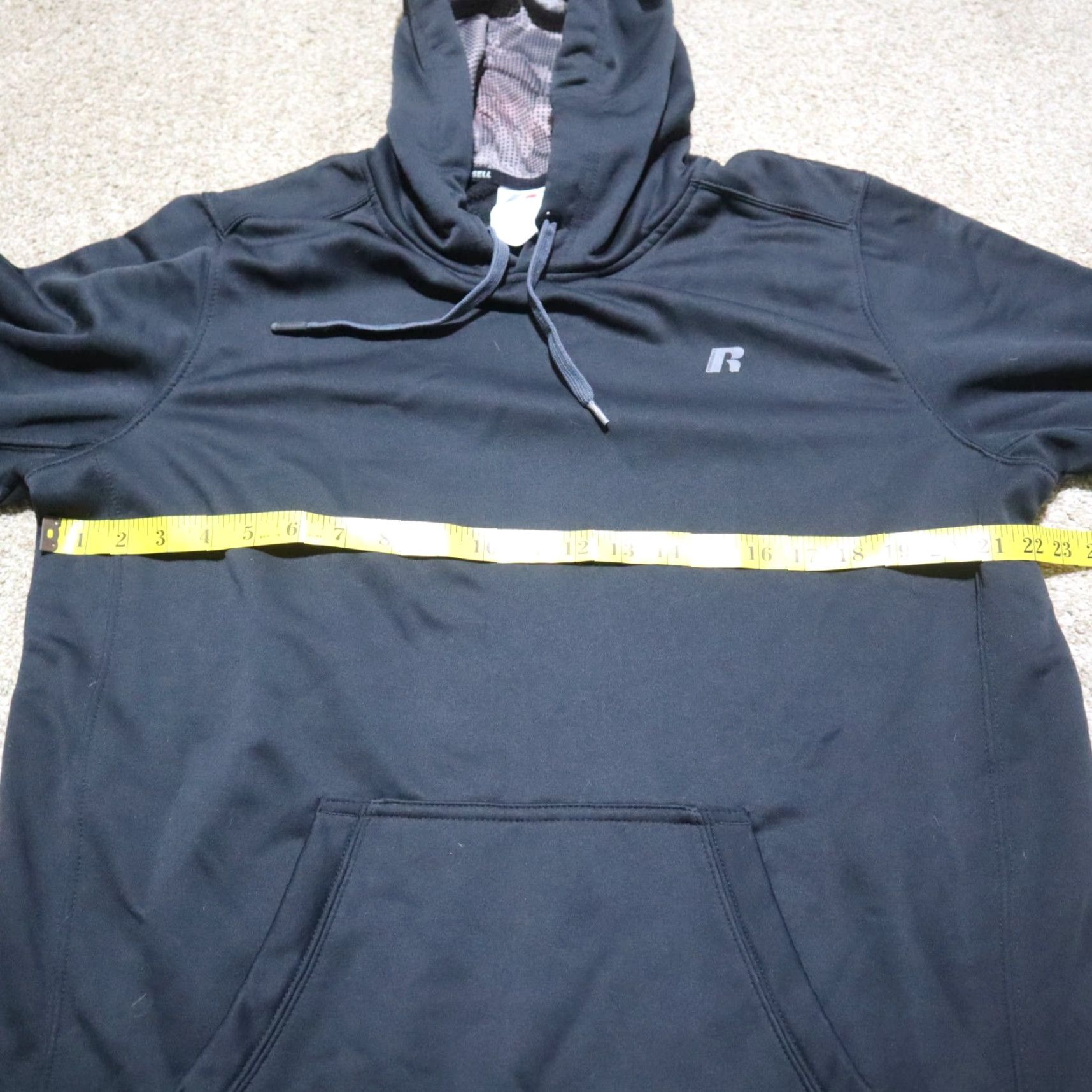 Logo 7 Russell Hoodie Full Zip Long Sleeve Black Logo Fleece Lined Sweater Mens L Large Size US L / EU 52-54 / 3 - 4 Thumbnail