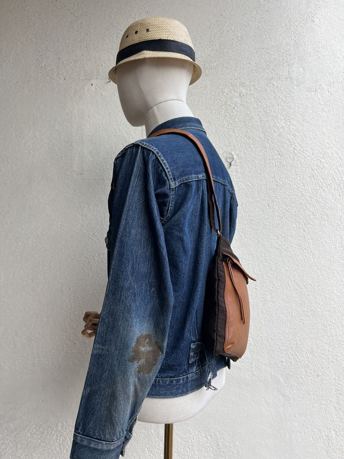 Leather Vintage Arukan Japan Hybrid Leather Bag Size ONE SIZE - 8 Thumbnail