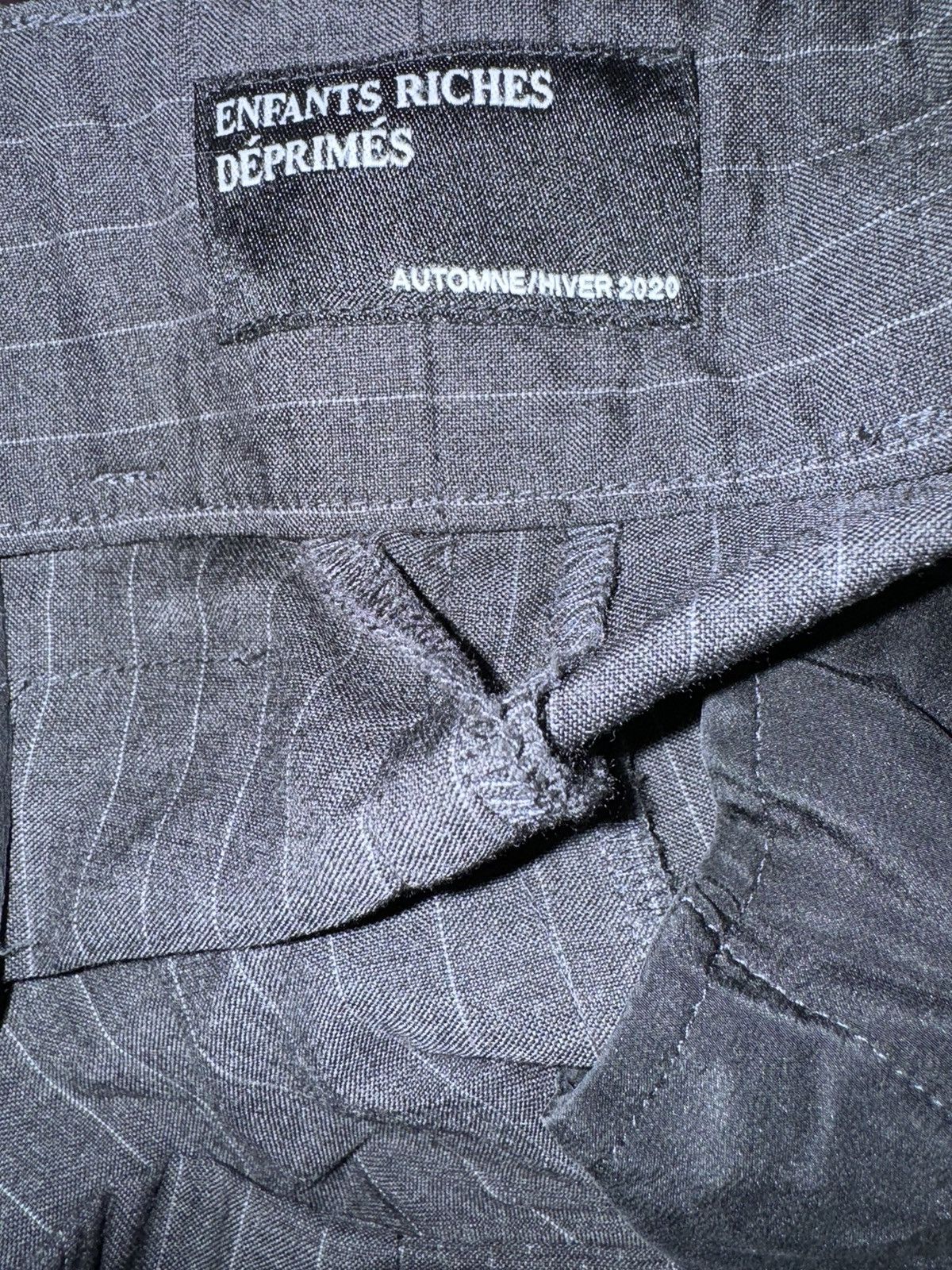 Enfants Riches Deprimes ERD Grey Pinstripe Assemblage Pleated Trousers Size US 36 / EU 52 - 7 Thumbnail