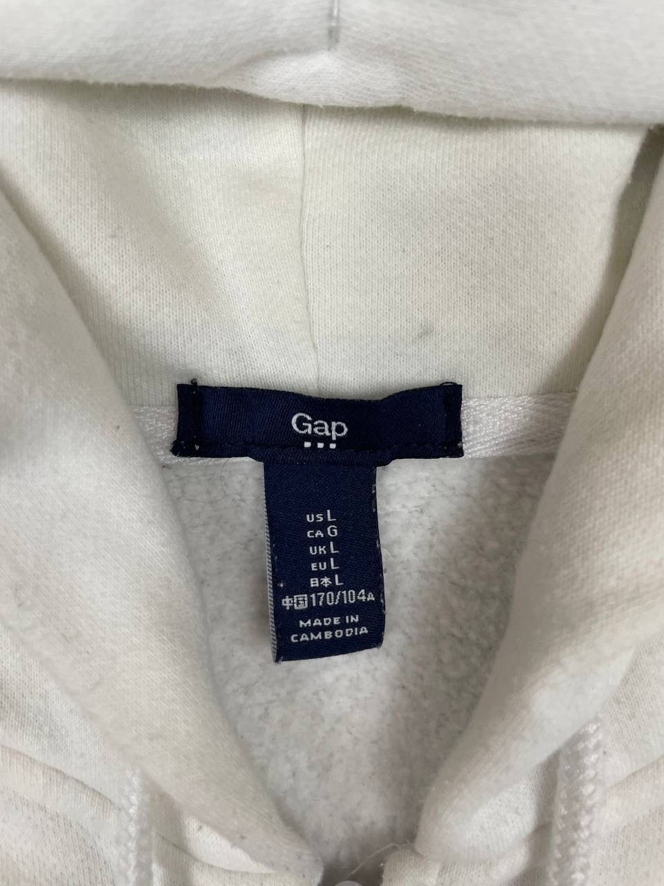 Gap Gap Men Cotton Hoodie Zip Up White Classic Casual Size L Size US L / EU 52-54 / 3 - 4 Thumbnail