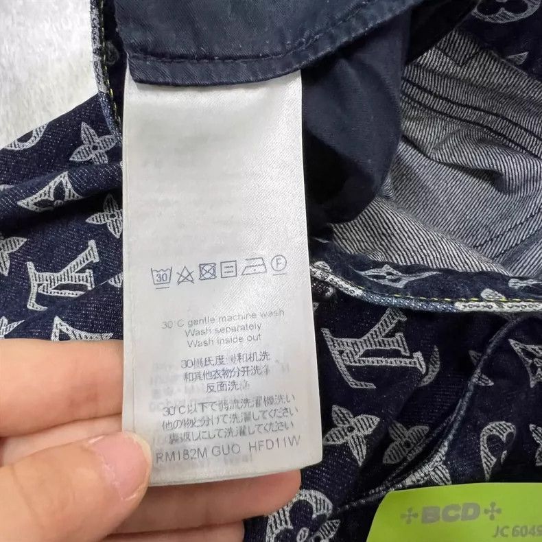 Louis Vuitton Louis Vuitton Blue Monogram Denim Pants -2505 Size US 36 / EU 52 - 3 Thumbnail