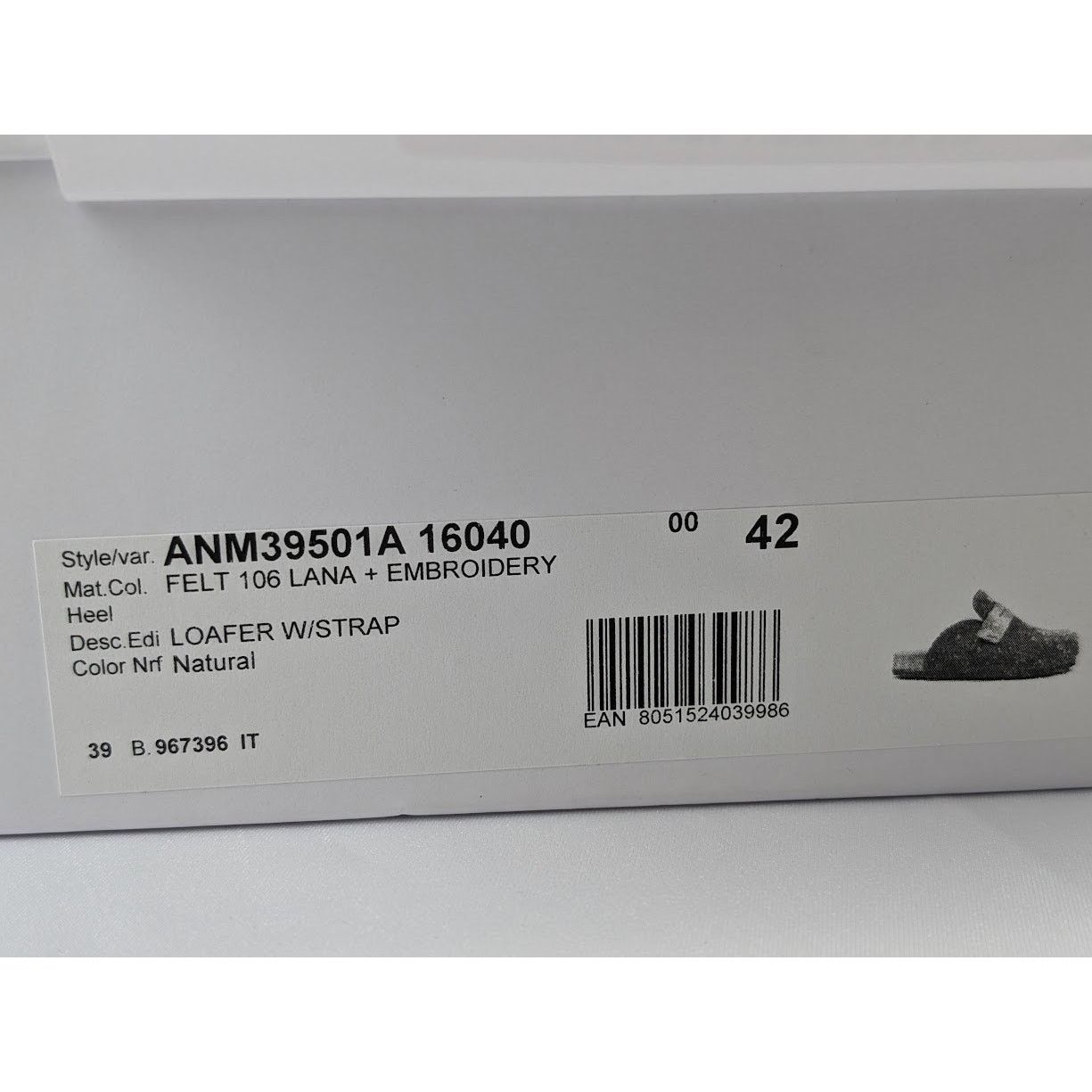 JW Anderson o1rshd1 Embroider Loafer in Natural Size US 9 / EU 42 - 22 Thumbnail