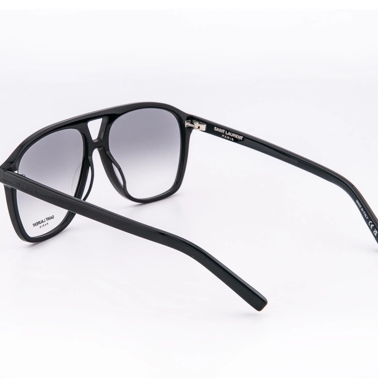 Saint Laurent Paris SAINT LAURENT DUNE SL 596 SL596 Black Aviator Sunglasses 006 Size ONE SIZE - 2 Thumbnail