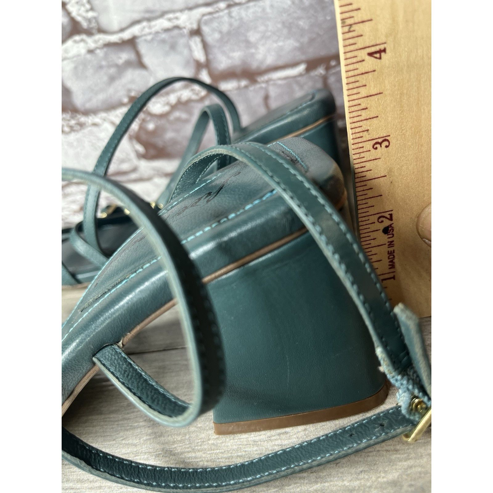 Free People Free People Niki Oasis Teal Blue Leather Strappy Block Heel Size US 8 / IT 38 - 10 Thumbnail
