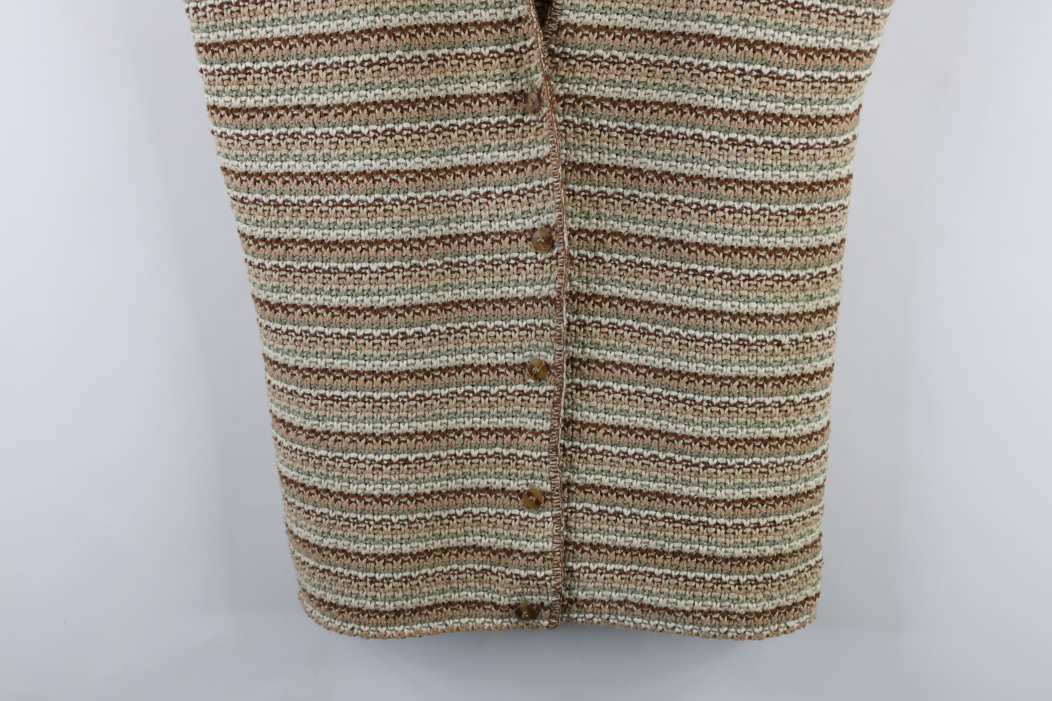 Vintage Vintage 90s Streetwear Tone Knit Cardigan Sweater Vest USA Size XL / US 12-14 / IT 48-50 - 3 Thumbnail