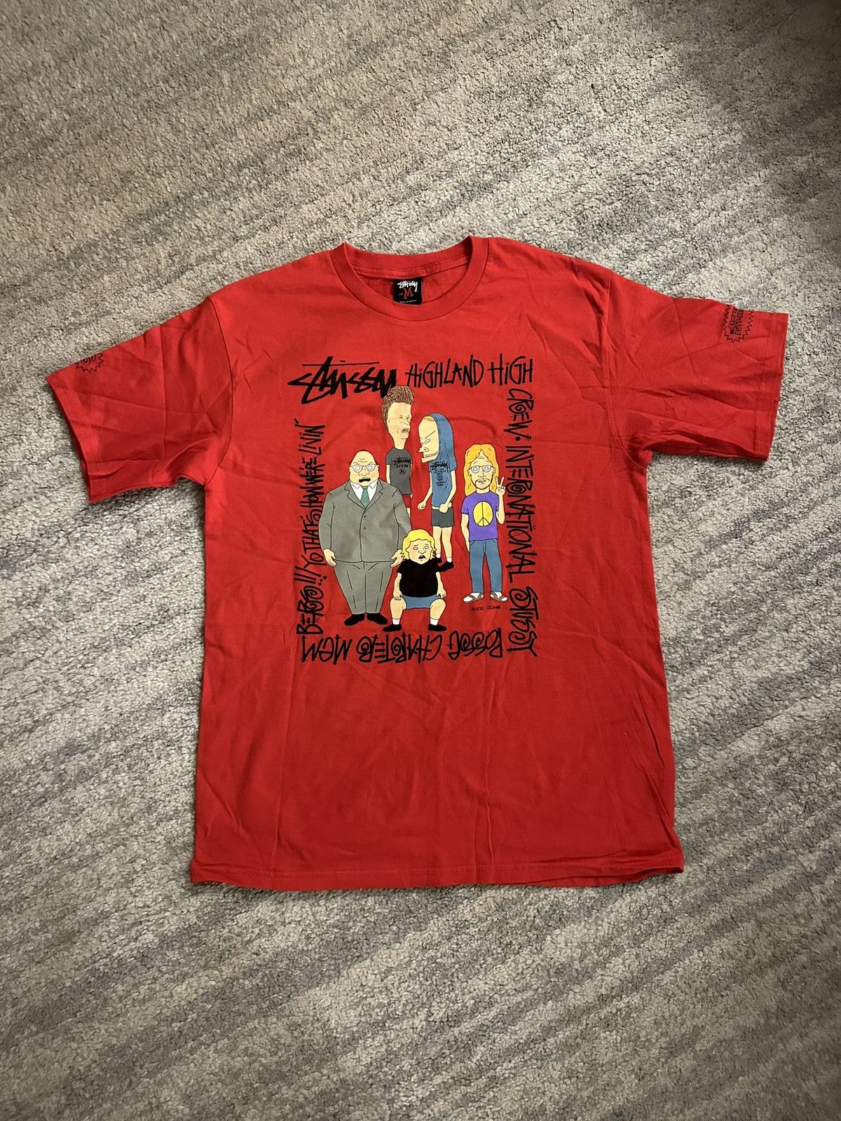 Stussy Beavis & Butthead T shirt - sz M