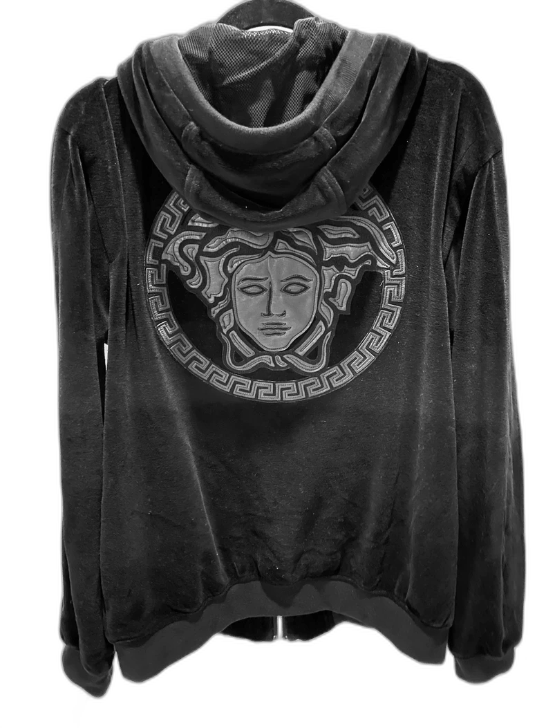 Versace Versace Black Hoodie with Medusa Print - dmc Size M / US 6-8 / IT 42-44 - 1 Thumbnail