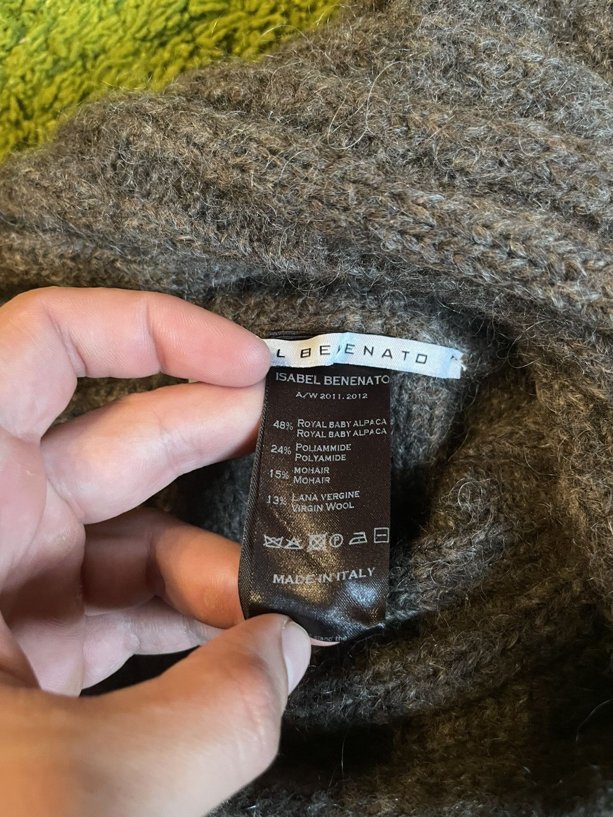 Isabel Benenato Isabel Benenato avant garde mohair alpaca blend ribbed hat Size ONE SIZE - 13 Thumbnail