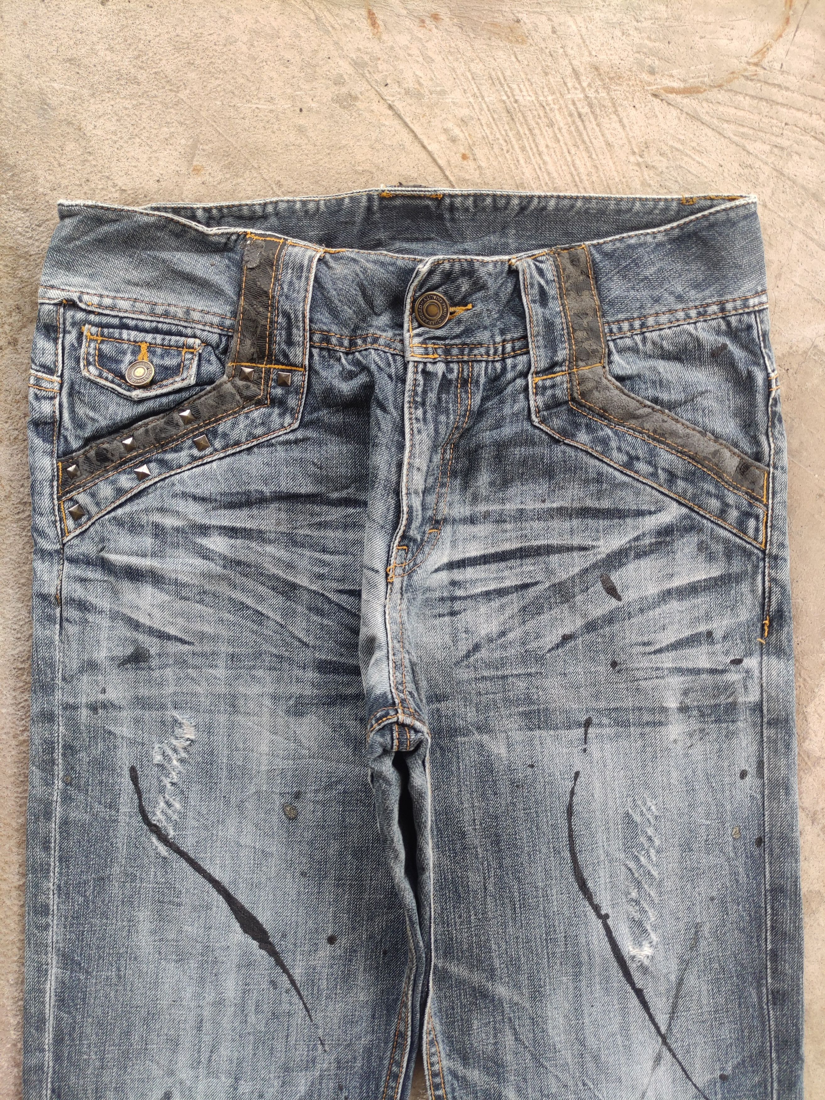 Japanese Brand Vintage Japanese Micro Flare Distressed Faded Denim Jean Size US 32 / EU 48 - 3 Thumbnail