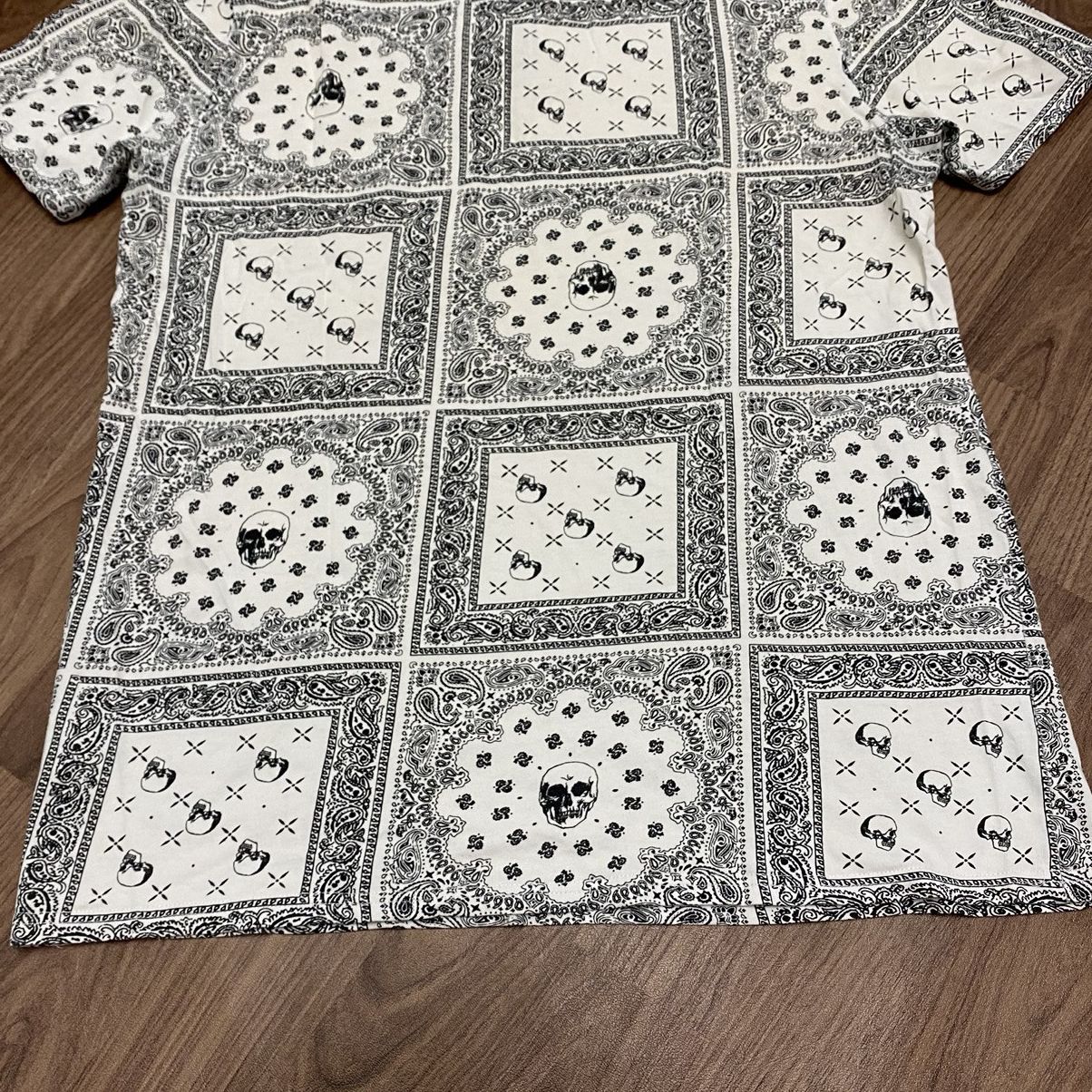 Japanese Brand Union Made Black & White Skull Bandana pattern Polos Size US XL / EU 56 / 4 - 6 Thumbnail