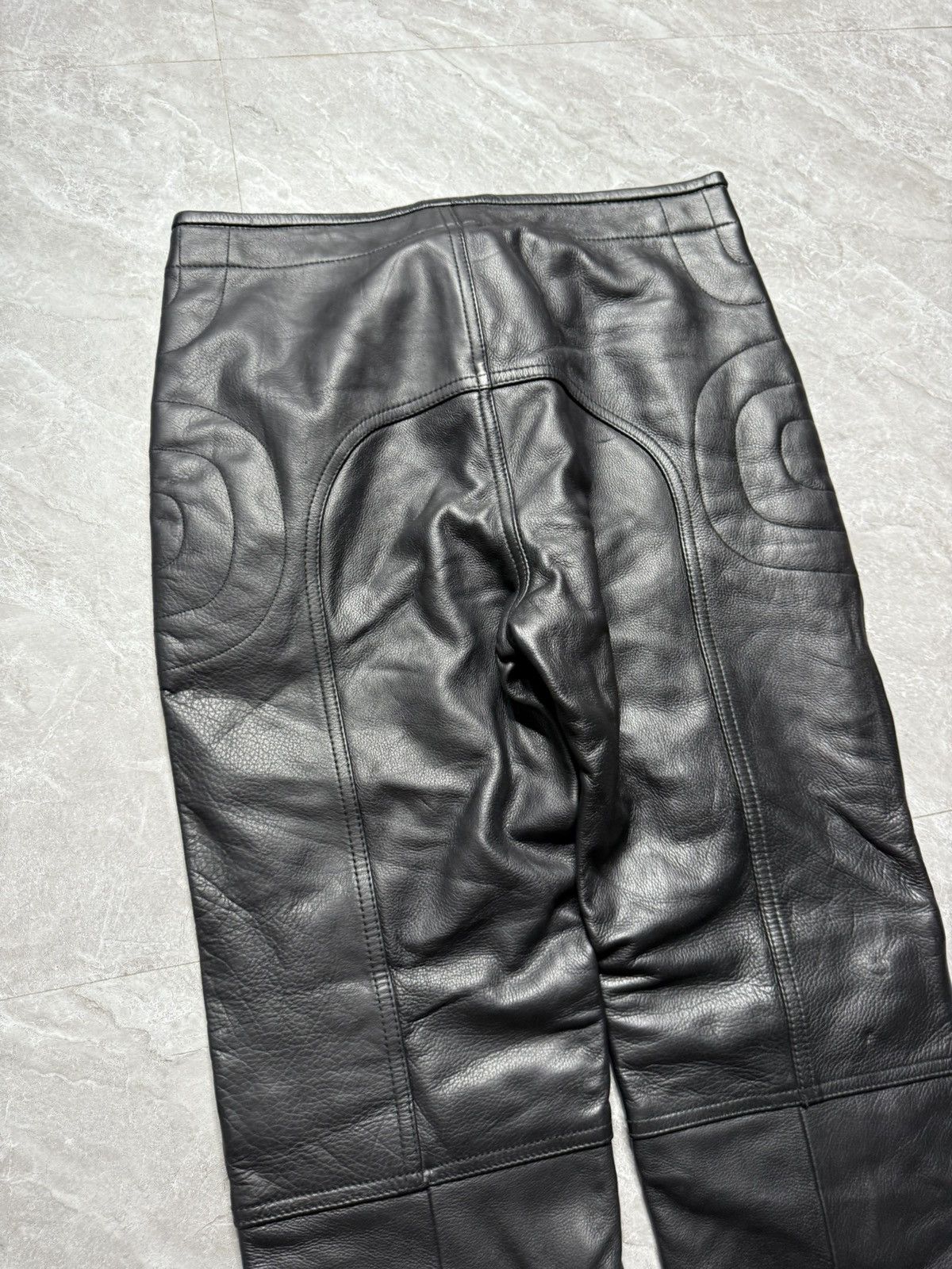 H&M × Moschino H&M x Moschino By jeremy Scott Leather Biker Pants Size US 29 - 4 Thumbnail