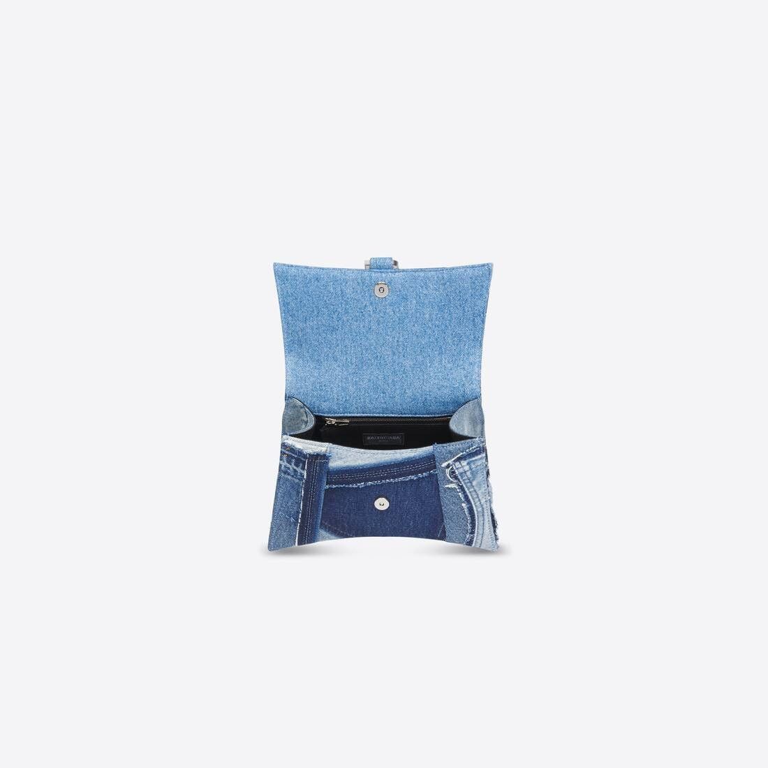 Balenciaga o1mt1gz0225 Size: OS / Hourglass Small Handbag Denim in Blue Size ONE SIZE - 5 Thumbnail