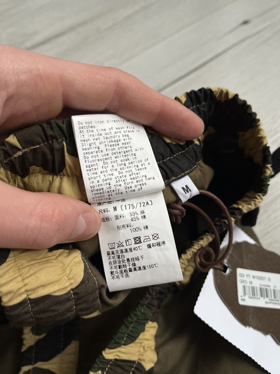 Bape NWT Bape Linen Dark Olive Green Camo Easy Chino Pants Size US 30 / EU 46 - 10 Thumbnail