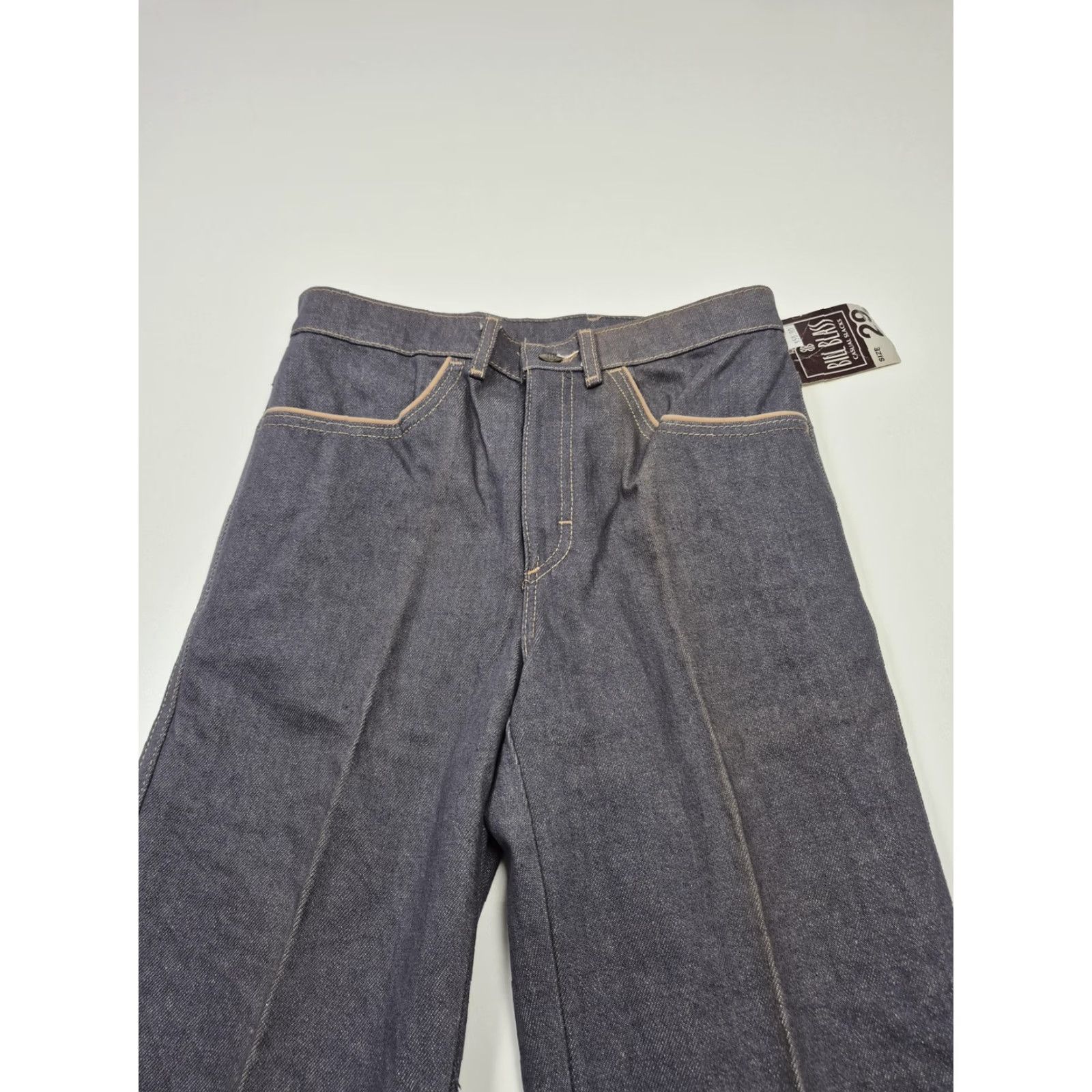 Bill Blass VINTAGE Bill Blass Jeans Mens 29x35 Blue Denim Straight Leg Casual Slacks USA NWT Size US 29 - 2 Thumbnail