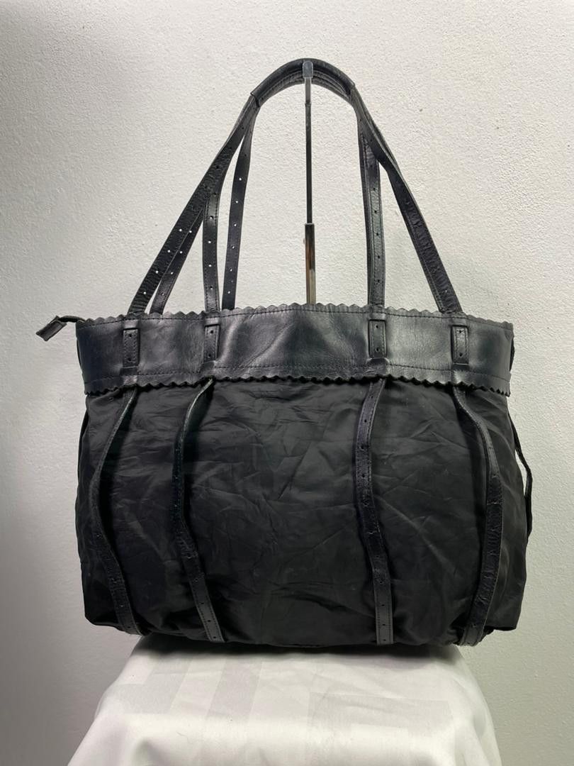 Jean Paul Gaultier Archive Jean Paul Gaultier Black Nylon + Leather Tote Bag Size ONE SIZE - 3 Thumbnail