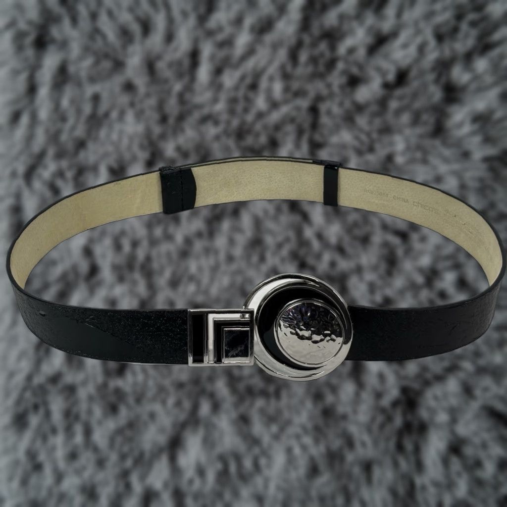 Vintage Chicos Belt Black M/L Women Adjustable Artsy Statement Buckle Belt Chicos Gift Womens Mens? Size ONE SIZE - 1 Thumbnail