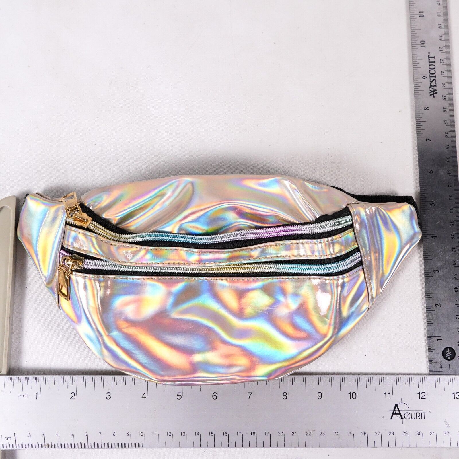 Other Gold Holographic Fanny Pack Iridescent Metallic Waist Bag Size ONE SIZE - 5 Thumbnail