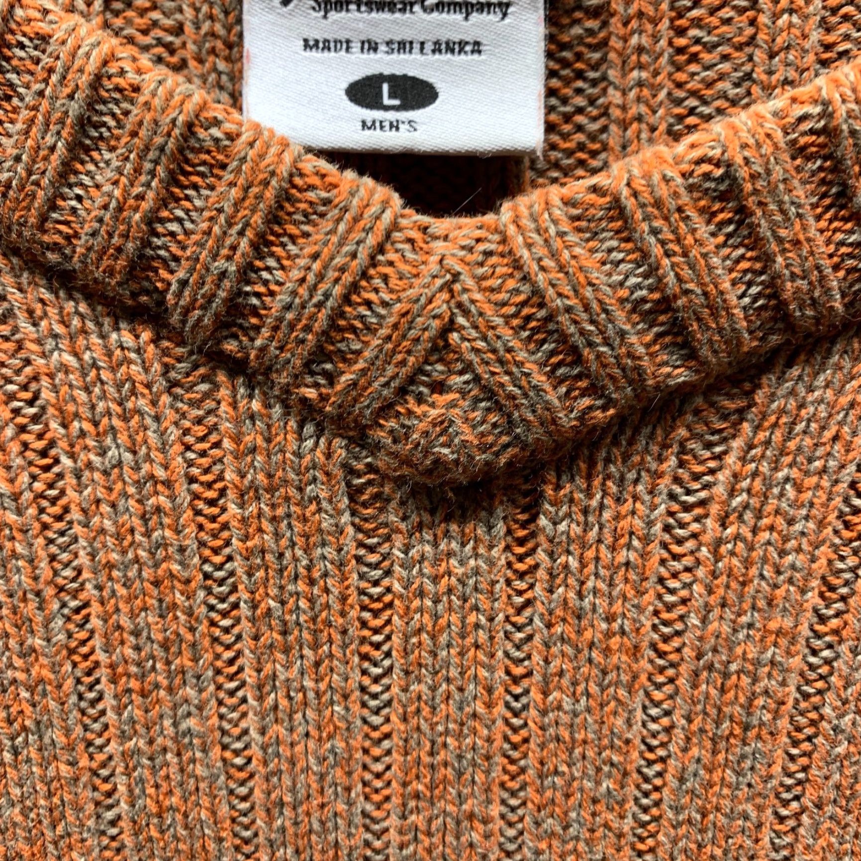 Vintage Columbia Sweater Mens Pullover Knit V-Neck Cotton Army Brown XL? Wait. Size US L / EU 52-54 / 3 - 5 Thumbnail