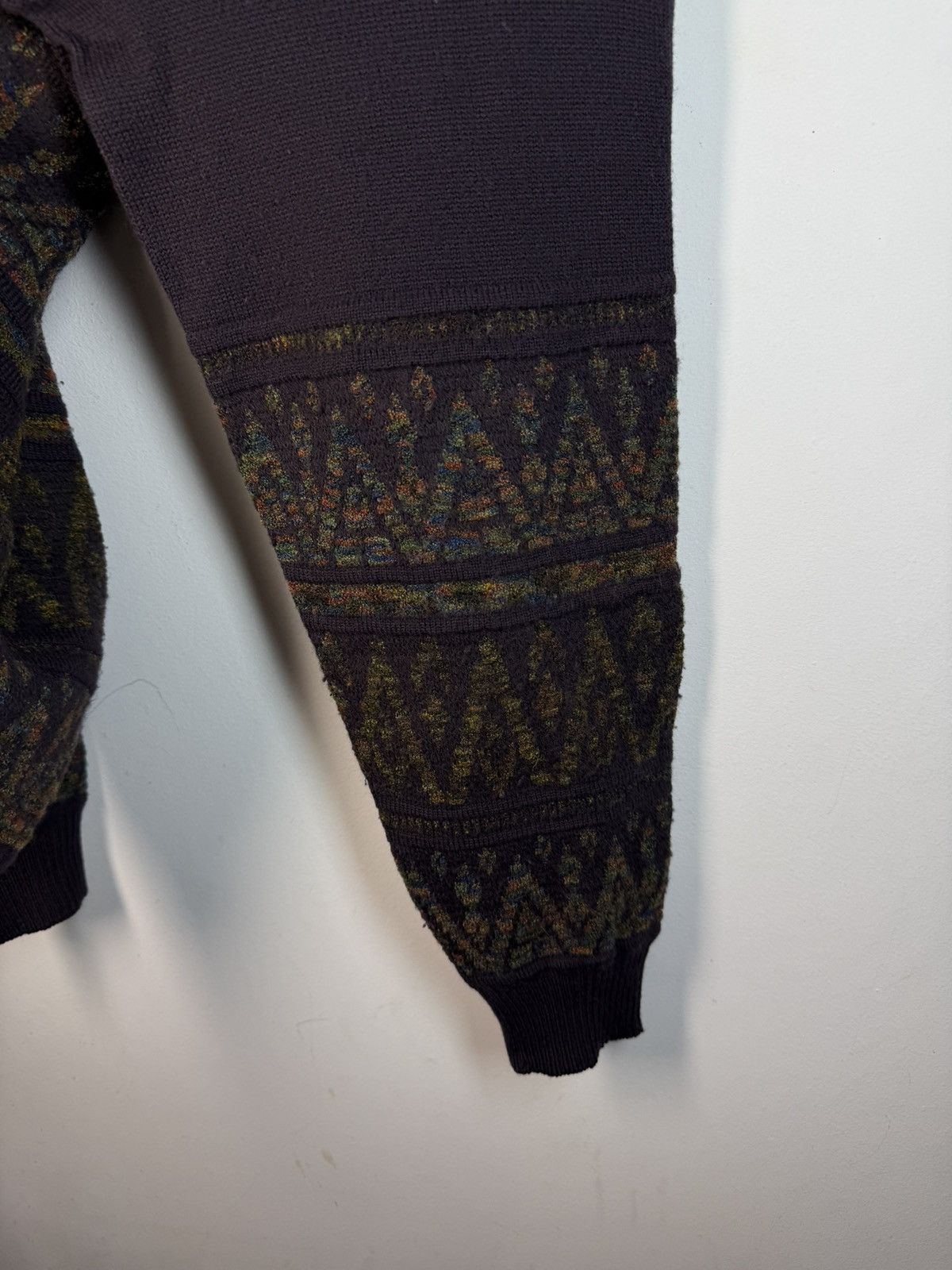 Yves Saint Laurent 90’s YSL Sweater Wool Burgundy/Green Size US L / EU 52-54 / 3 - 15 Thumbnail