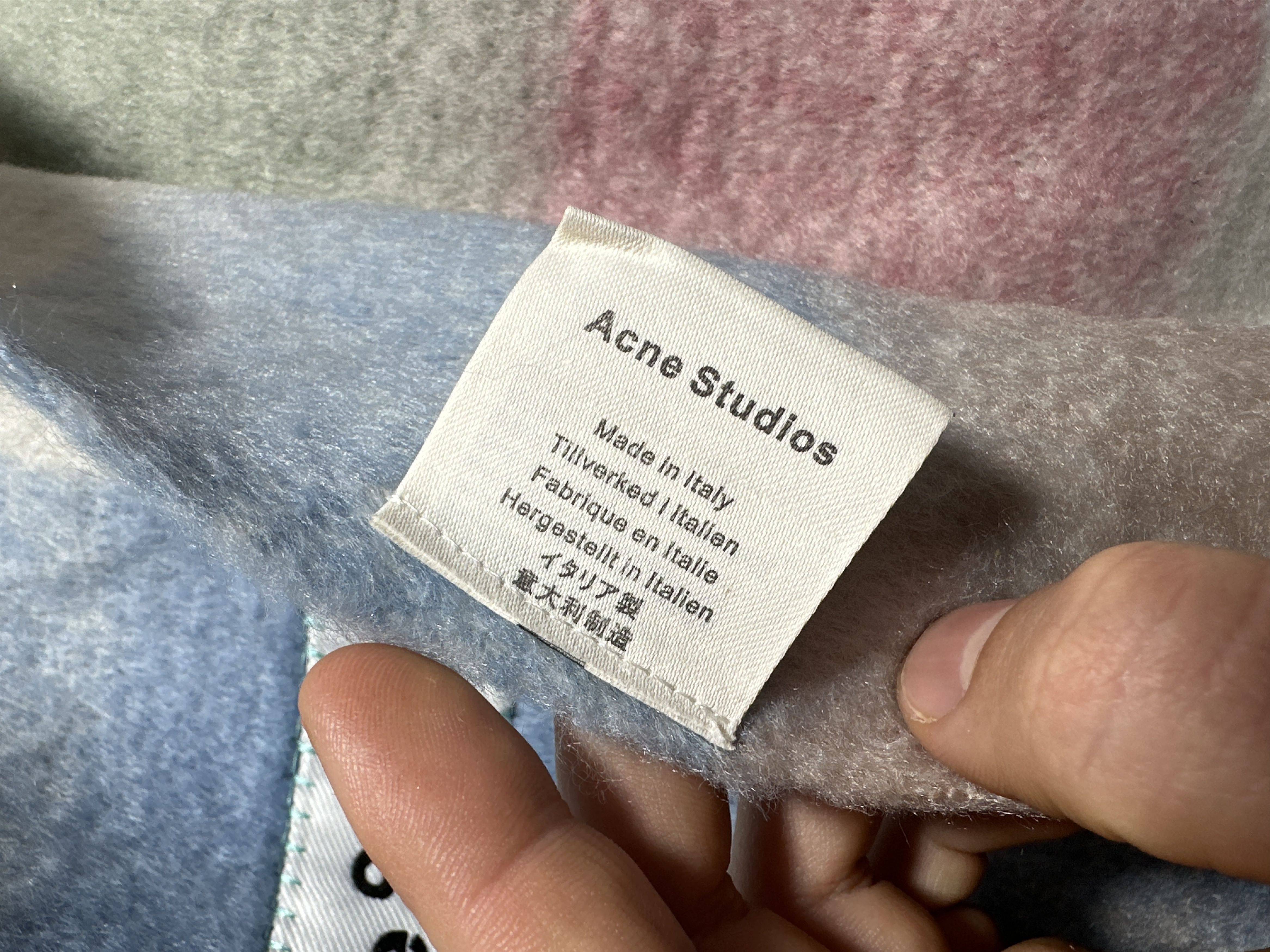Acne Studios Acne Studios Multicolor Checked Wool Mohair Scarf Unisex Size ONE SIZE - 10 Thumbnail