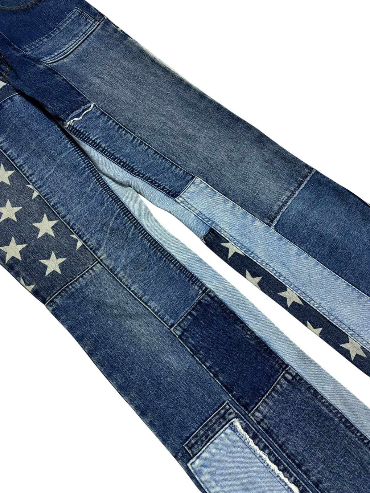 Beauty Beast Kinky Hysteric Glamour Flared Bootcut Patchwork Jeans Size US 28 / EU 44 - 6 Thumbnail