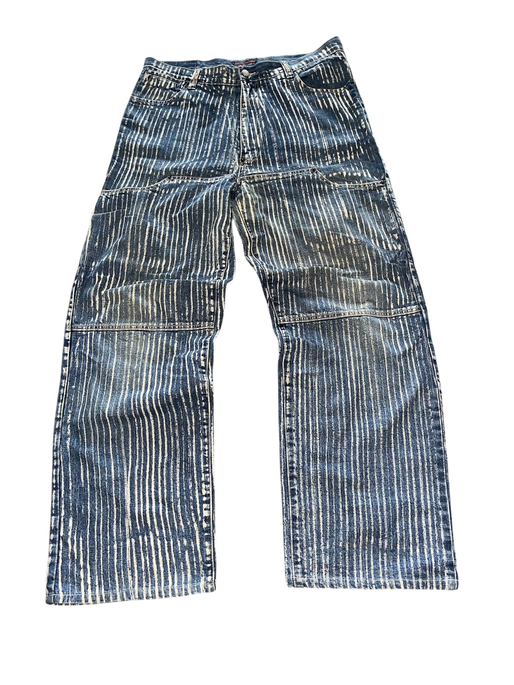 JNCO × Jordan Brand × Vans Vtg 90s Vans Jord Wide Leg Baggy Double Pocket Knee Lines Size US 34 / EU 50 - 1 Thumbnail