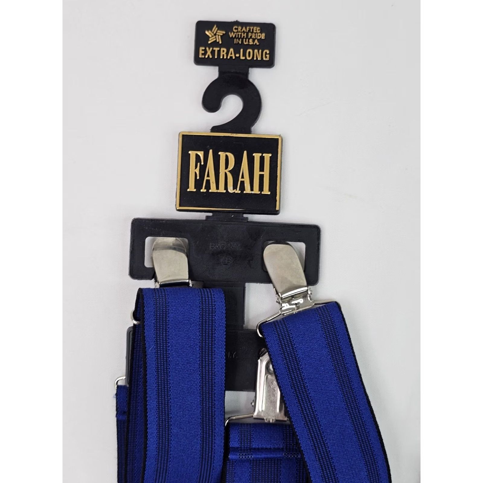 Farah Farah Vtg Suspenders LOT x 2 Extra Long Adjustable Silver Clasp 1.25" Wide NEW Size ONE SIZE - 3 Thumbnail