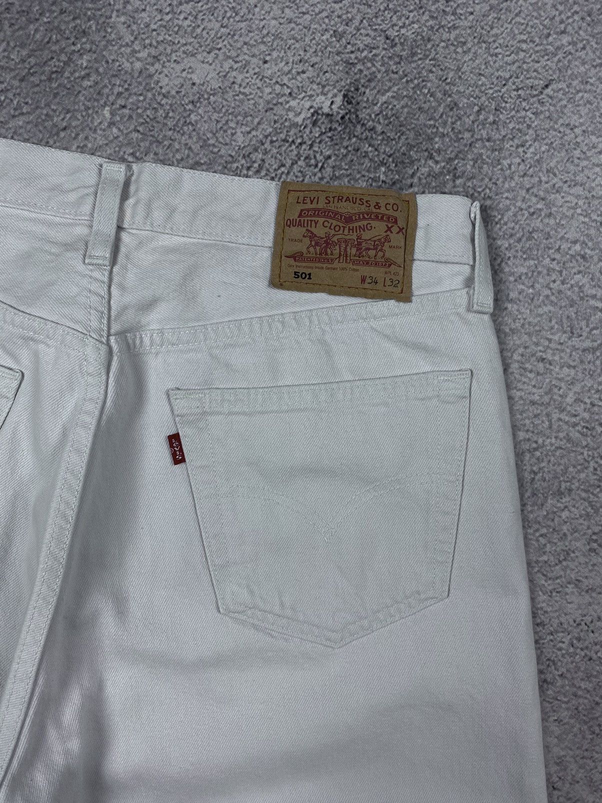 Levi's × Vintage Levis 501 Vintage White Jeans Size US 32 / EU 48 - 6 Thumbnail