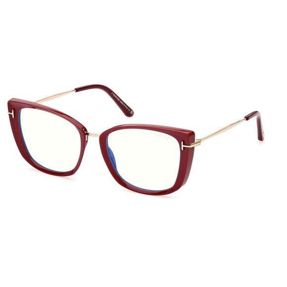 image of NWT Tom Ford Ft5816-B-074-53 53Mm Glasses in Red, Women's