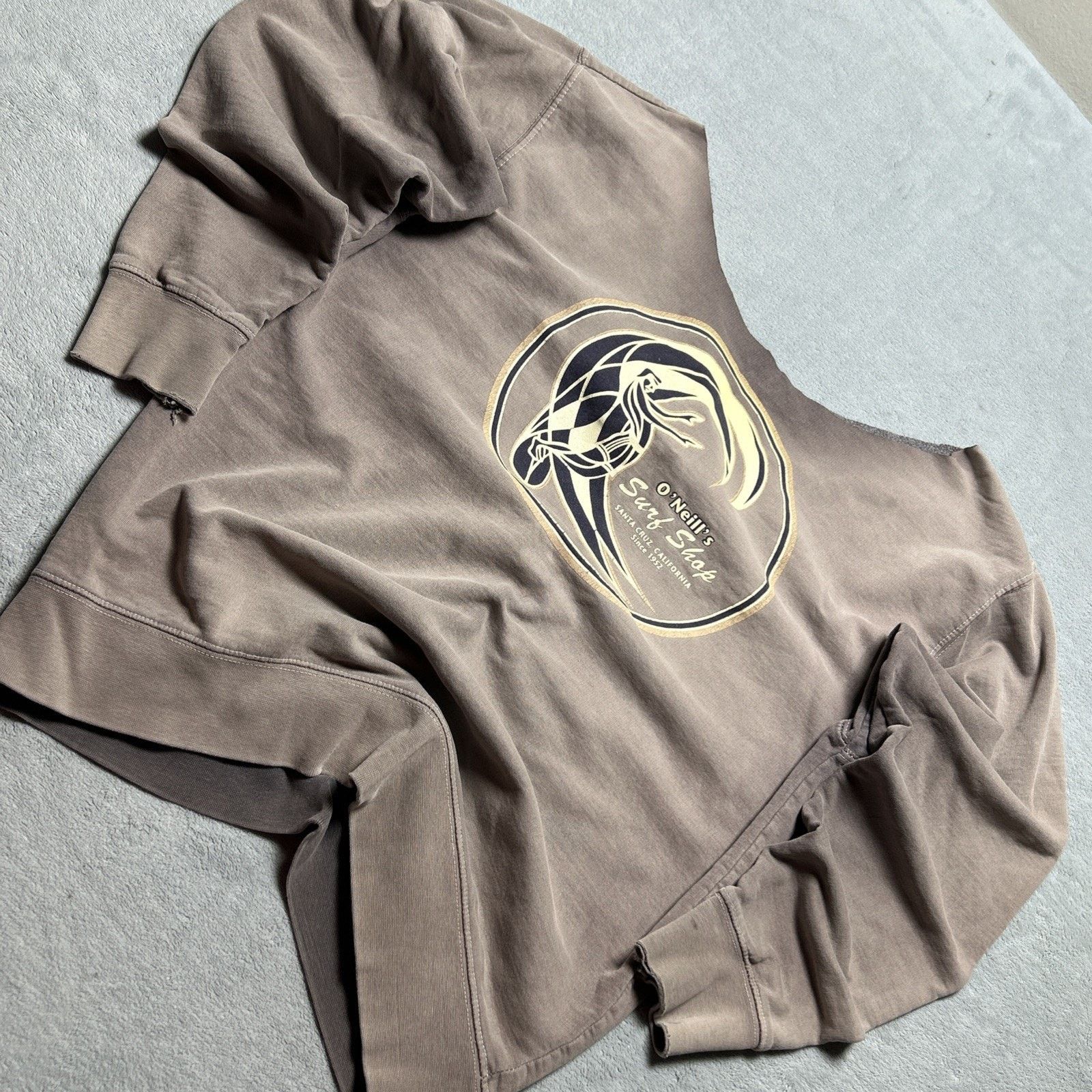O'Neill Ripped Grunge Cut Collar Oneill Surf Sweater Small Crewneck Size US S / EU 44-46 / 1 - 14 Thumbnail