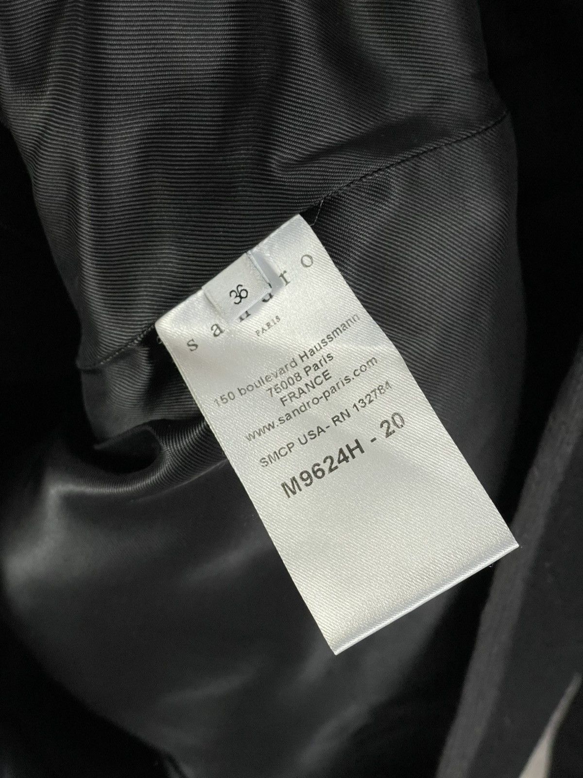 Sandro Sandro Vintage Wool Black Avant Garde Coat Size XS / US 0-2 / IT 36-38 - 9 Thumbnail