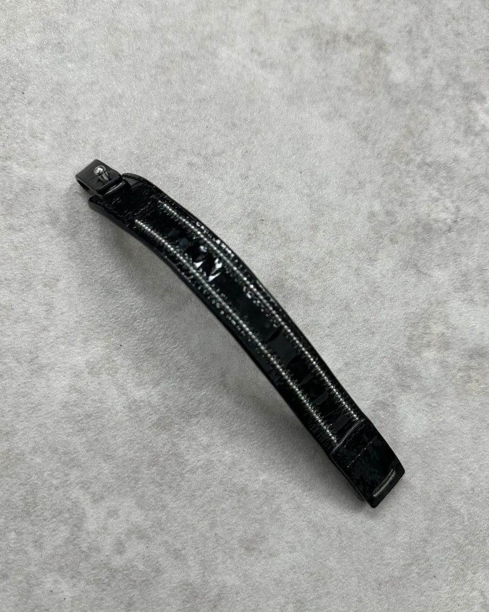 Marithe + Francois Girbaud Marithé + François Girbaud Black Shiny Leather Bracelet Size ONE SIZE - 2 Thumbnail