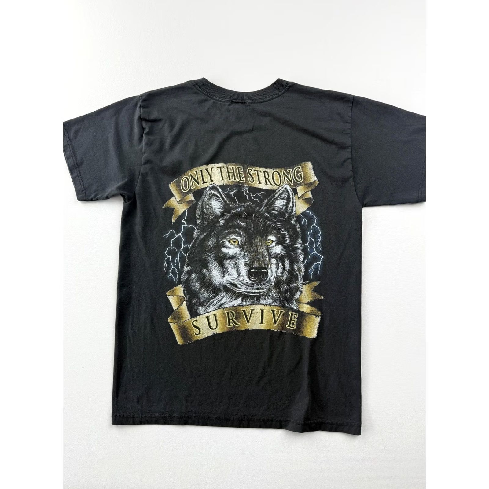 Fruit Of The Loom Fruit Of The Loom Shirt Mens M Black America’s Eagle Wolf Graphic Tee Biker USA Patriot Size US M / EU 48-50 / 2 - 2 Thumbnail