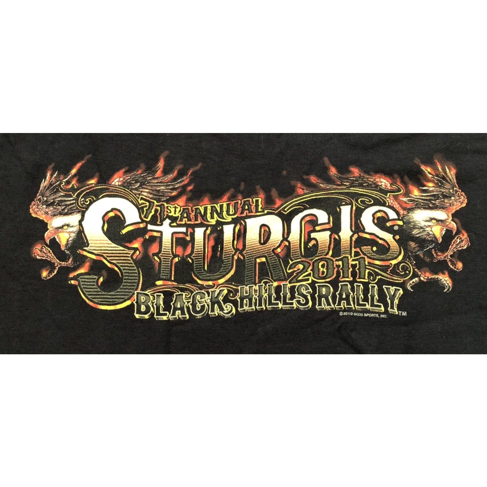 Anvil VINTAGE Sturgis Motorcycle Rally Anvil T Shirt Front & Back Design MEDIUM Black Cotton Mens T-Shirt 2010-2019 Size US M / EU 48-50 / 2 - 2 Thumbnail