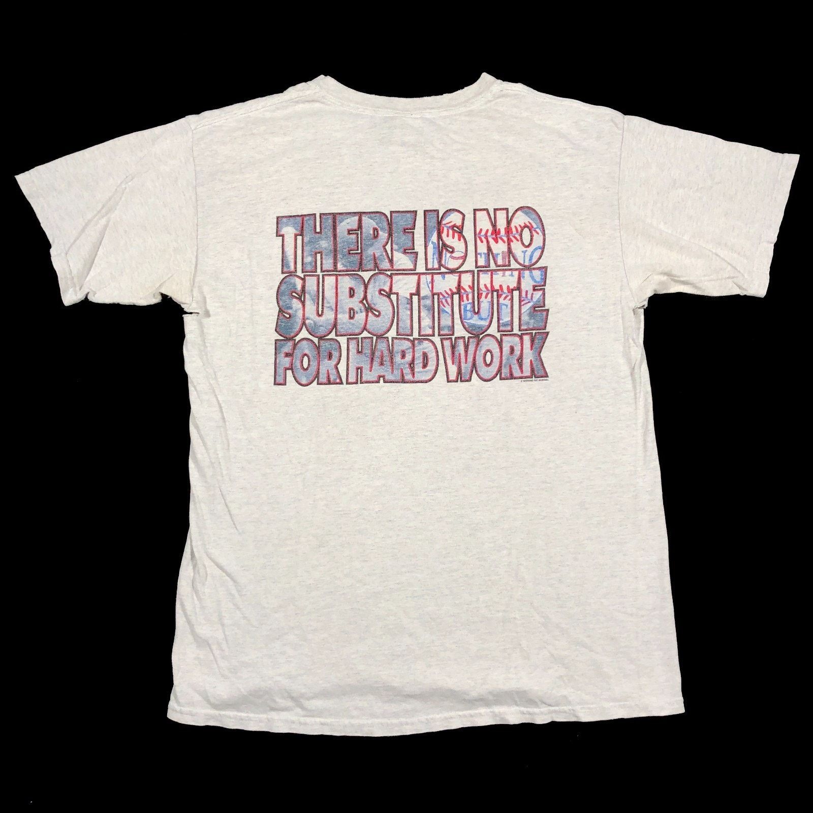 Vintage Vintage 90s Nothing But Baseball no Sub For Hard Work Tee Size US L / EU 52-54 / 3 - 1 Thumbnail