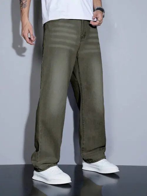 Jean Casual Vintage washed RETRO jeans denim Size US 32 / EU 48 - 2 Thumbnail