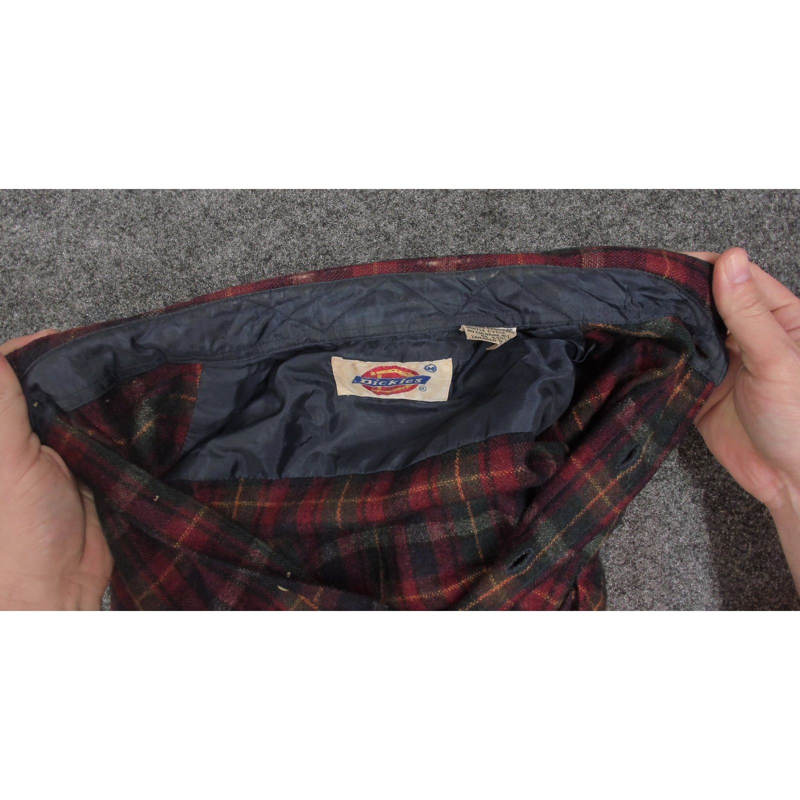 Dickies Vintage 80s Dickies Wool Blend Plaid Flannel Boxy Shacket Size US M / EU 48-50 / 2 - 13 Thumbnail