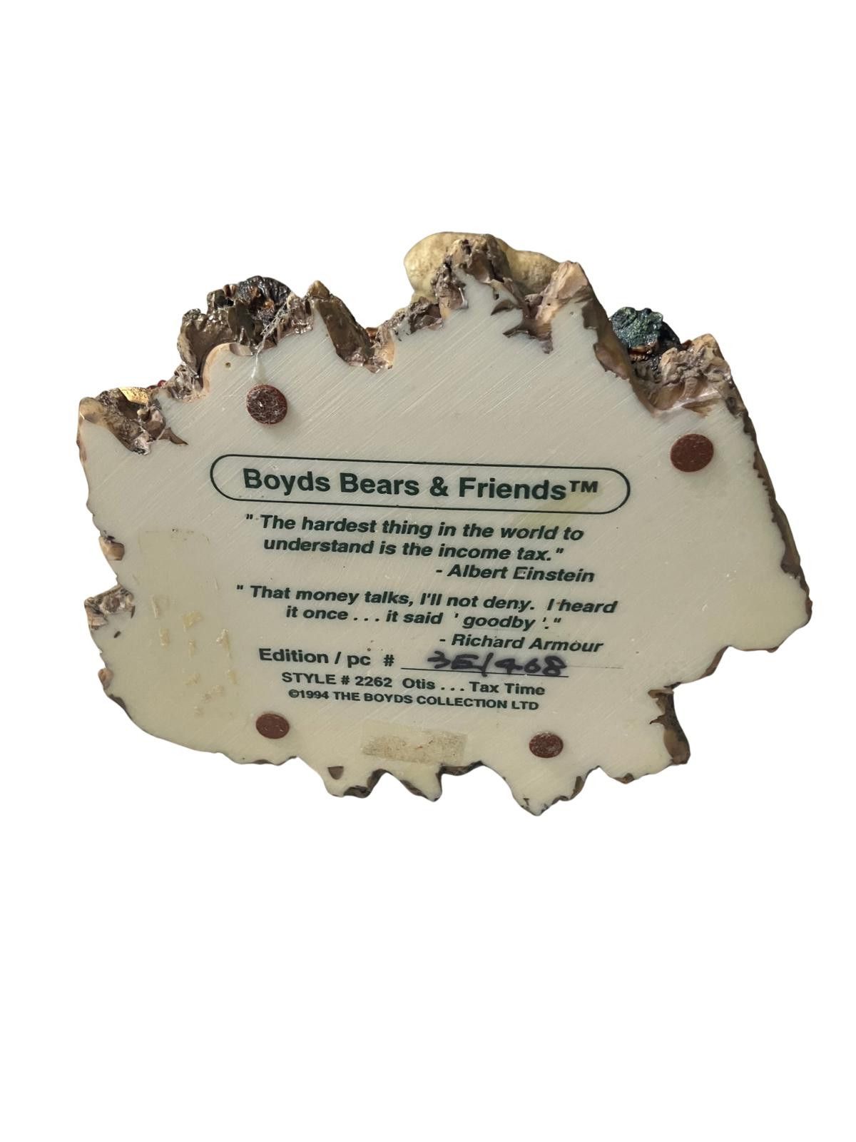 Other Boyds Bears Handcrafted Bear Figurine with Books Sculpture Size ONE SIZE - 5 Thumbnail