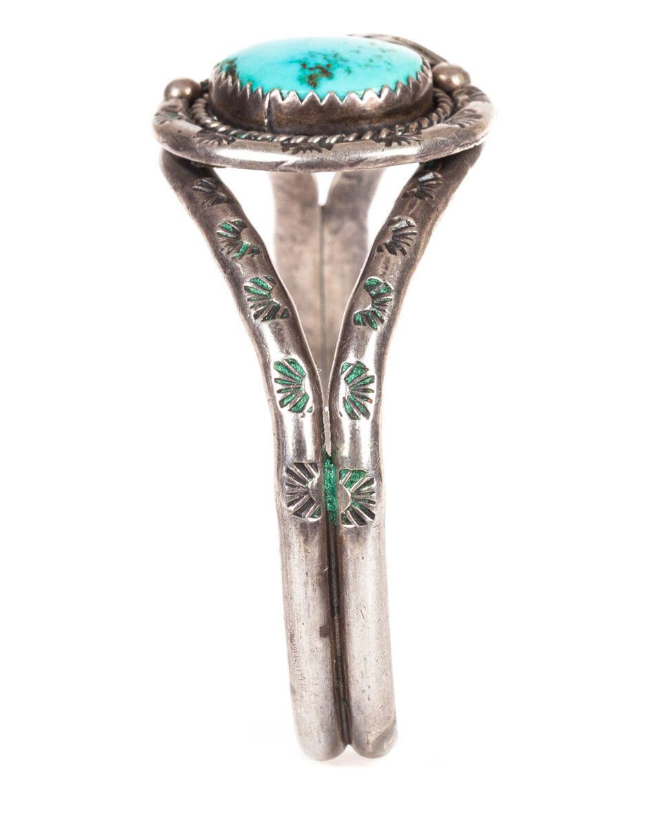 Designer Sterling Silver Turquoise Nugget Cuff Bracelet Size ONE SIZE - 6 Thumbnail
