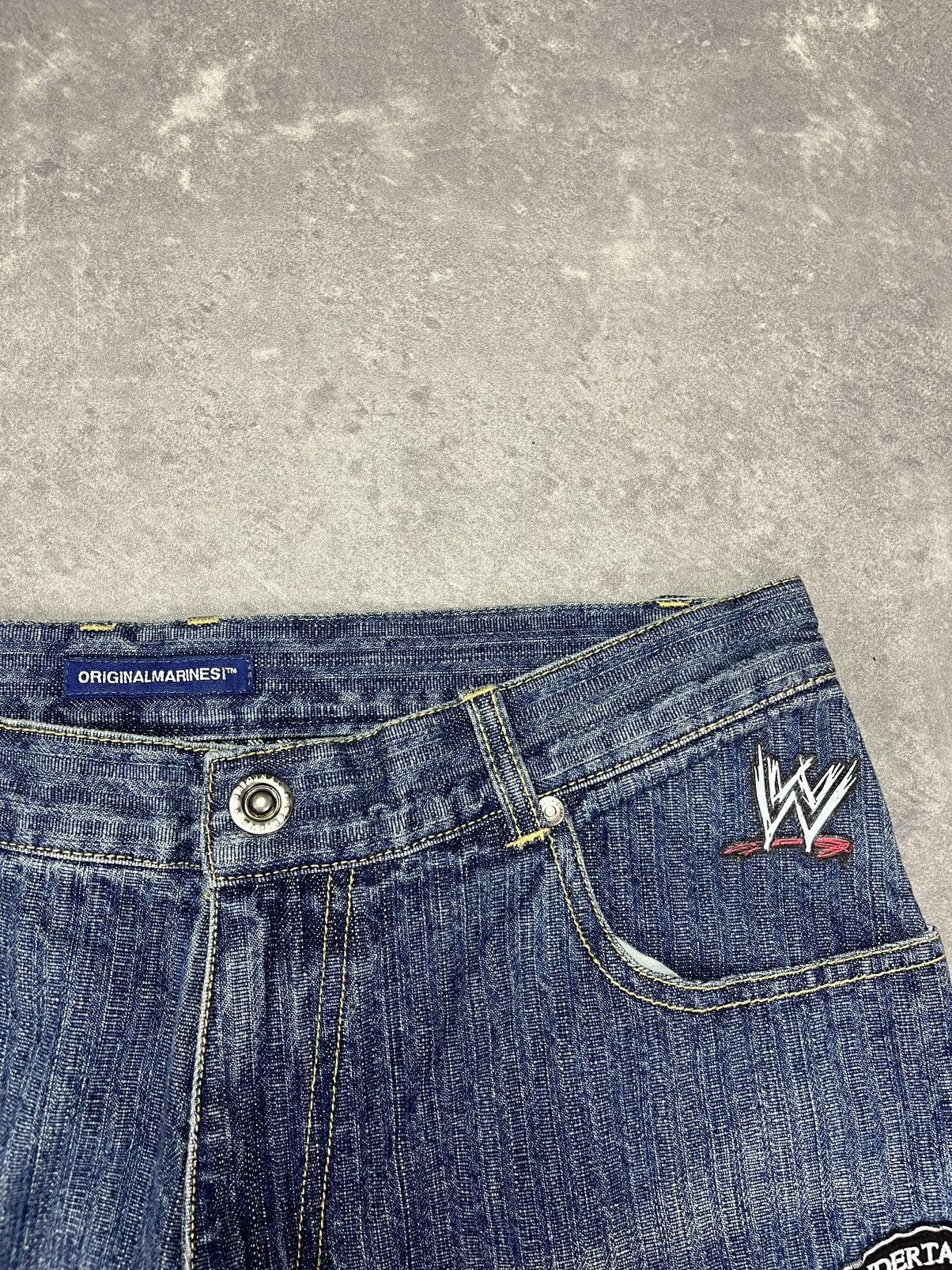 WWE DSWT WWE x OriginalMarines Printed Baggy Denim Jeans 164 30 Size US 30 / EU 46 - 8 Thumbnail