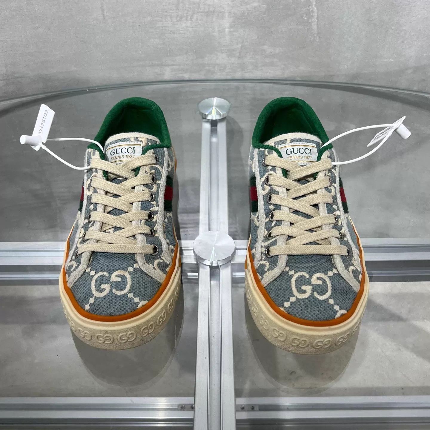 Gucci Gucci Tennis 1977 blue GG canvas women's 37 sneakers Size US 6.5 / IT 36.5 - 1 Thumbnail