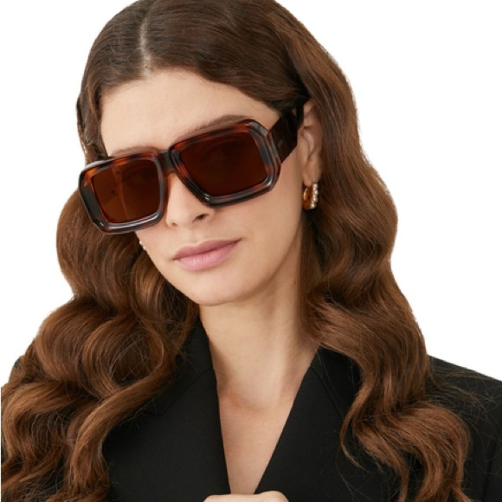 Loewe NEW LOEWE LW40064U 5652G Shiny Dark Havana Brown Women Size ONE SIZE - 1 Thumbnail