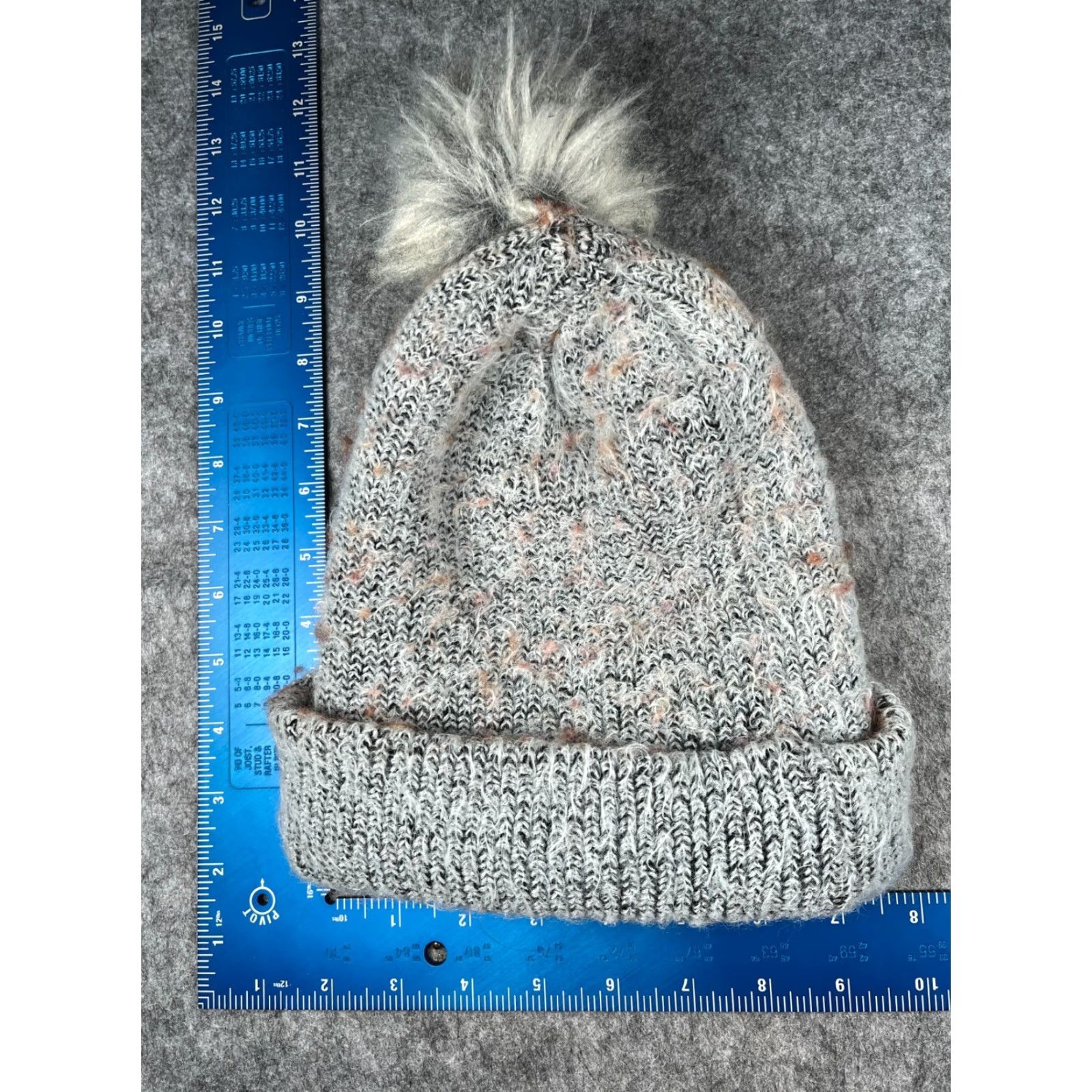 Vintage BR Beanie Toque Beanie Unisex Adults One Size Blue Knit Acrylic Winter Snow Ski Pom Hat Size ONE SIZE - 5 Thumbnail
