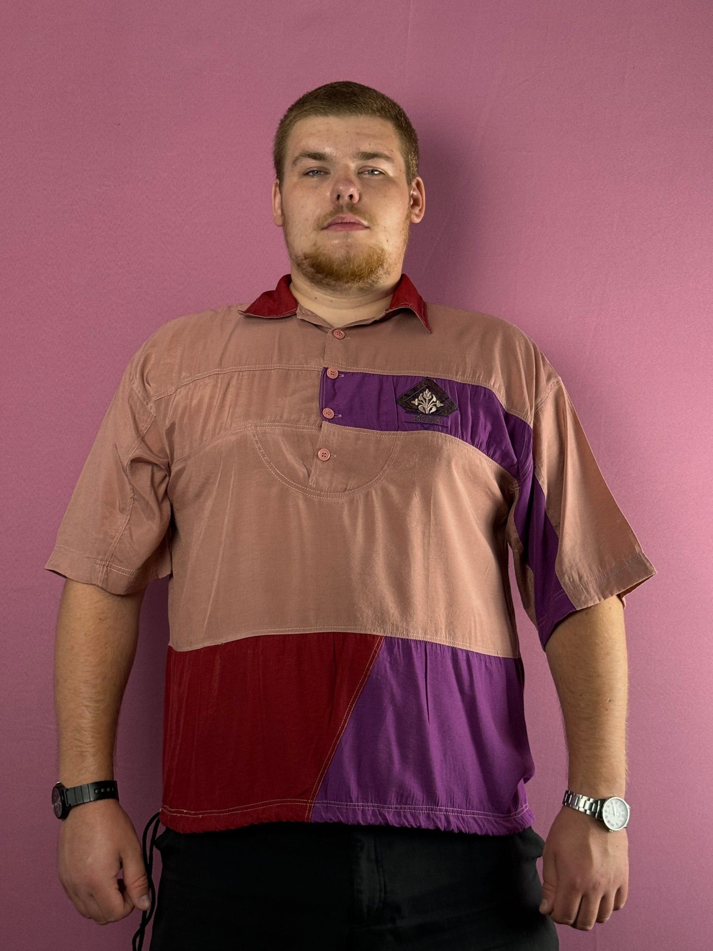 Hugo Boss × Vintage Hugo Boss Sports Vintage Men's Pullover Short Sleeve Shirt Size US XXL / EU 58 / 5 - 2 Thumbnail