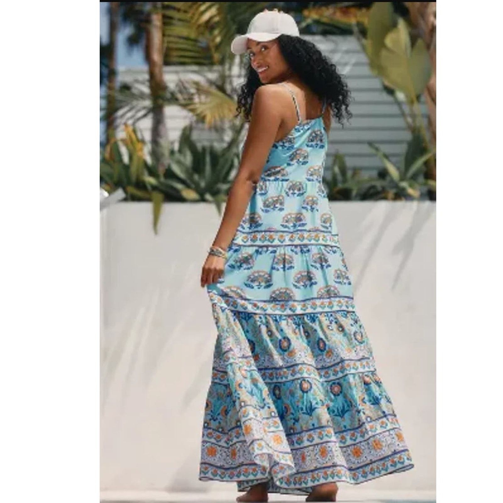 knee length dresses for ladies Celina Moon Halter Neck Maxi Dress