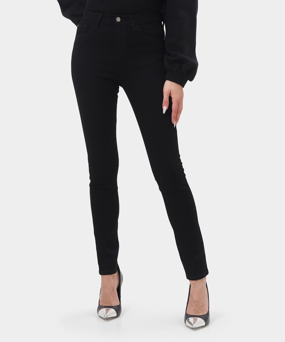Emporio Armani Emporio Armani Slim-Fit Black Cotton Logo Women’s Jeans Size 29" - 3 Thumbnail