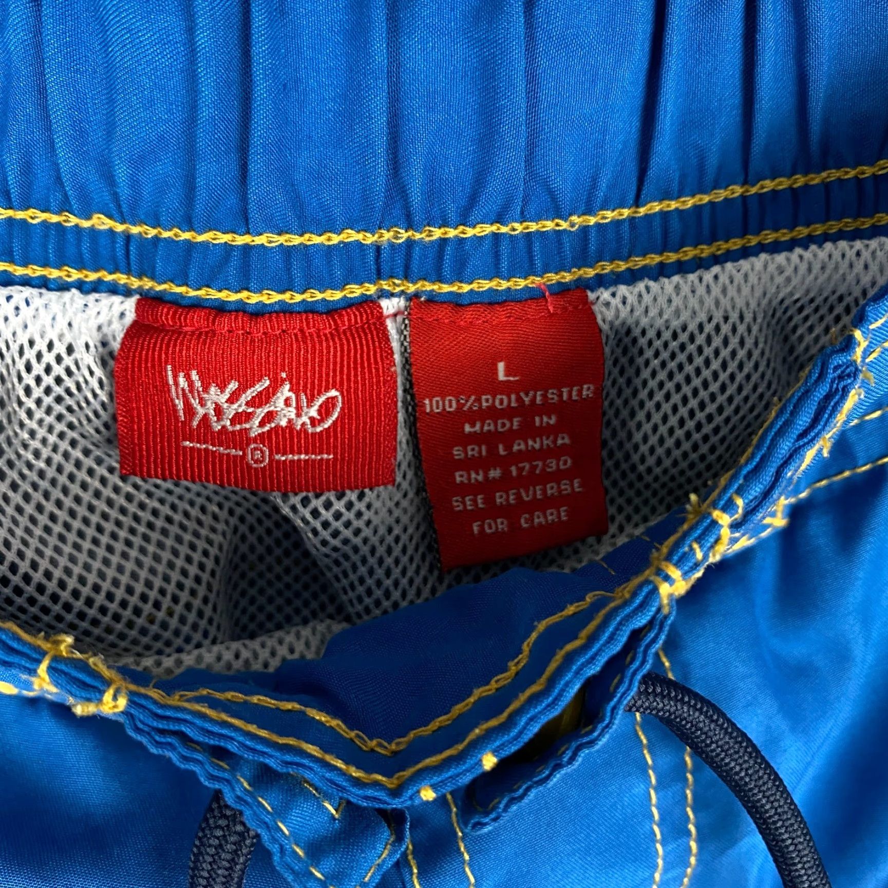 Mossimo VINTAGE Mossimo Swim Trunks Board Shorts Blue Green Shark Large L Men 90s y2k Trunks Surfing Beach Logo Hip Hop Grunge Preppy Size US 33 - 3 Thumbnail
