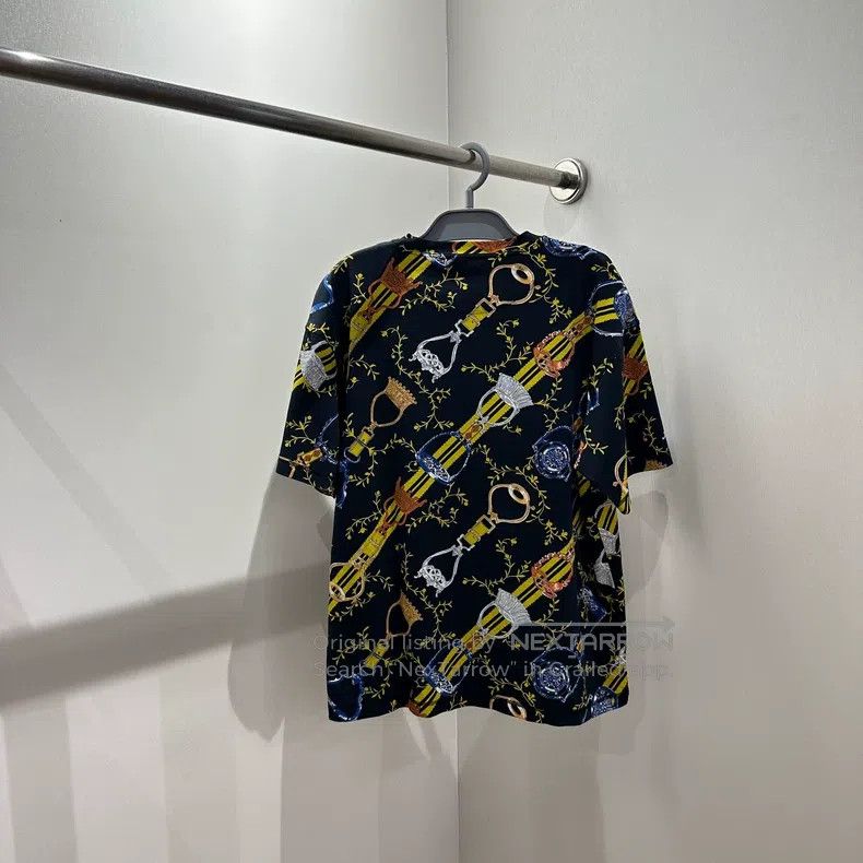 Hermes Hermes Color Block Lock Pattern Short Sleeve Size M / US 6-8 / IT 42-44 - 2 Thumbnail