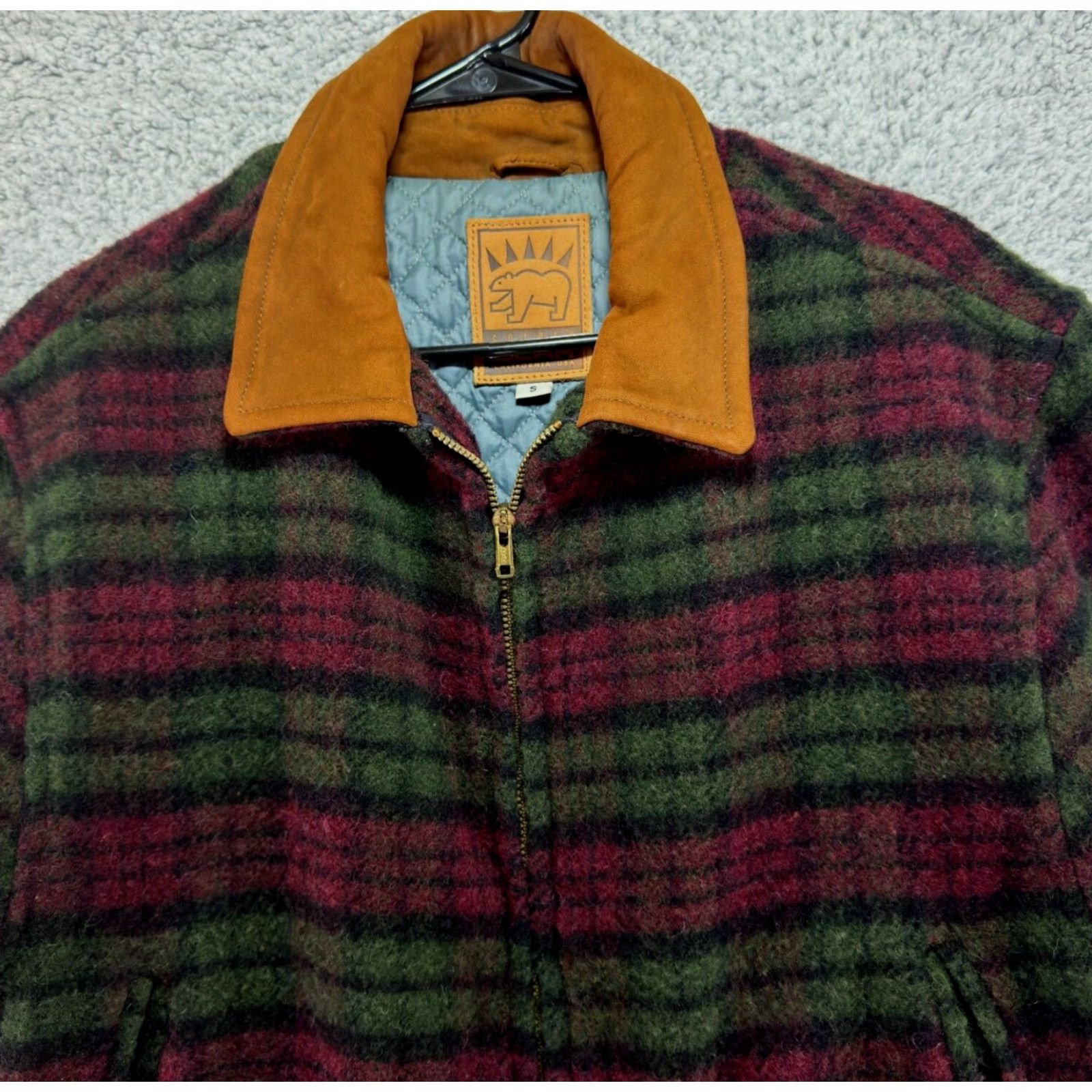Golden Bear VINTAGE Golden Bear Wool Plaid Trucker Jacket Leather Collar Made in USA Men's Size S Size US S / EU 44-46 / 1 - 3 Thumbnail