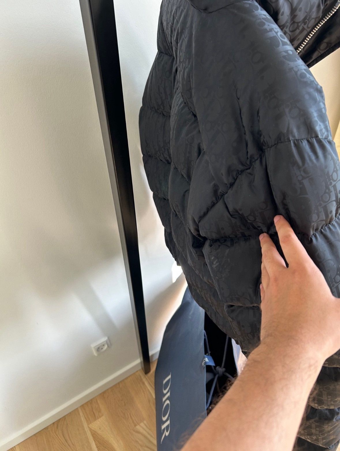 Dior Dior Oblique Down Jacket Black Nylon Jacquard Size US M / EU 48-50 / 2 - 6 Thumbnail